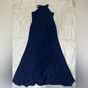 Long navy blue dress